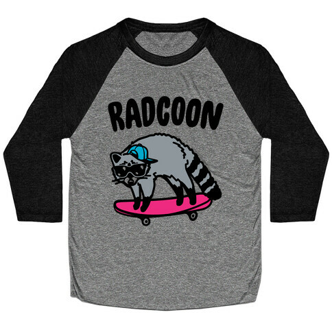 Radcoon Rad Raccoon Parody Baseball Tee