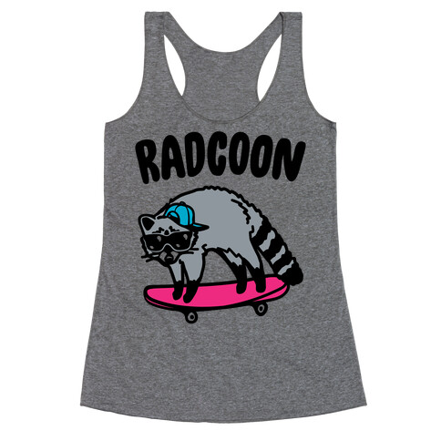 Radcoon Rad Raccoon Parody Racerback Tank Top
