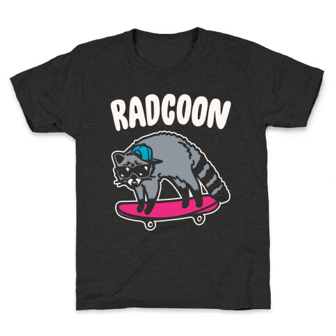 Radcoon Rad Raccoon Parody White Print Kids T-Shirt