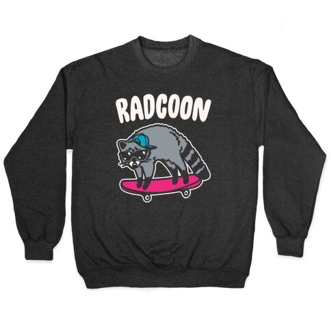 Radcoon Rad Raccoon Parody White Print Pullover