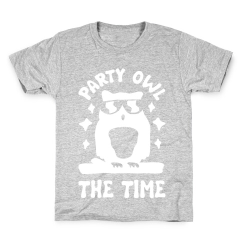 Party Owl The Time Kids T-Shirt