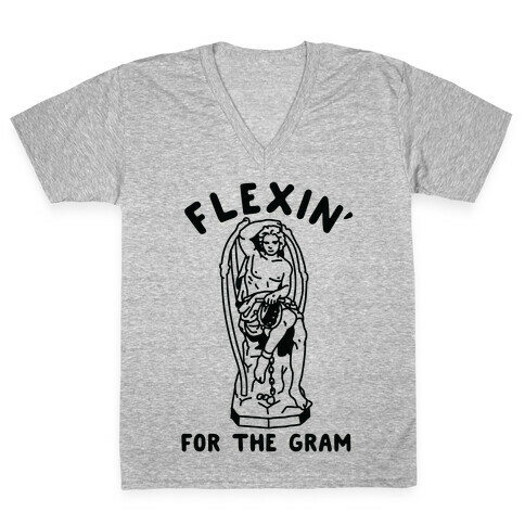 Flex'n for the Gram V-Neck Tee Shirt
