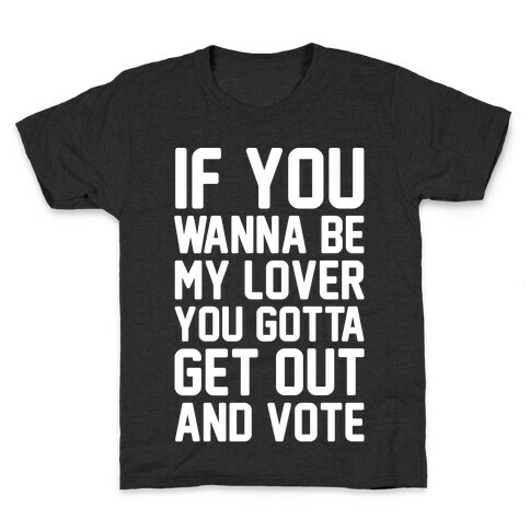Wannabe Vote Parody White Print Kids T-Shirt