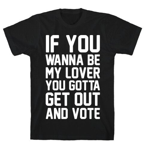 Wannabe Vote Parody White Print T-Shirt