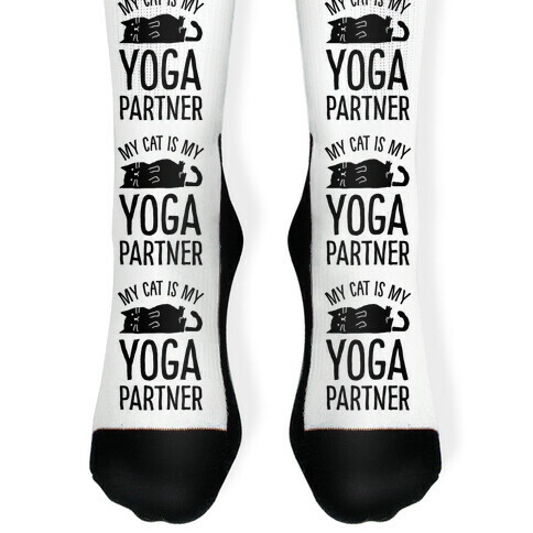 My Cat Is My Yoga Partner Sock