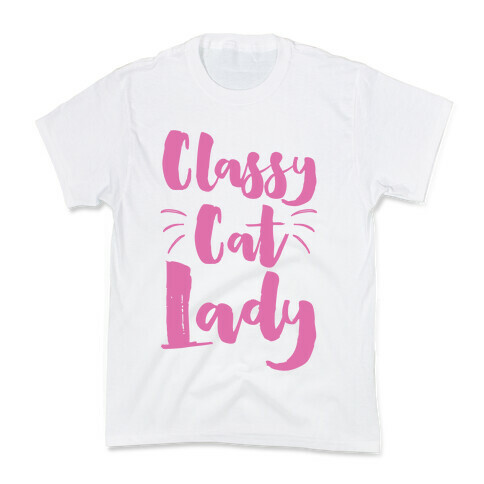 Classy Cat Lady Kids T-Shirt