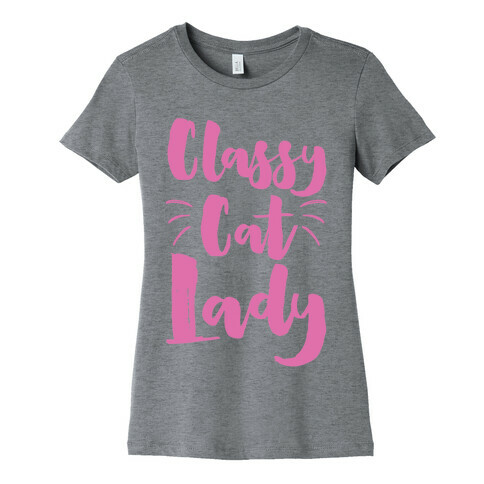 Classy Cat Lady Womens T-Shirt