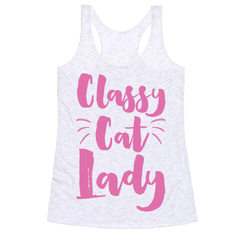 Classy Cat Lady Racerback Tank Top