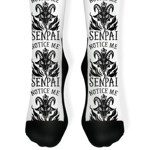 Notice Me Senpai! (Baphomet) Sock