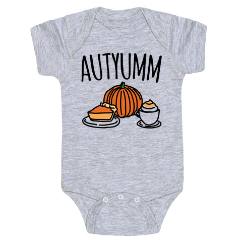 Autyumm Autumn Foods Parody Baby One-Piece