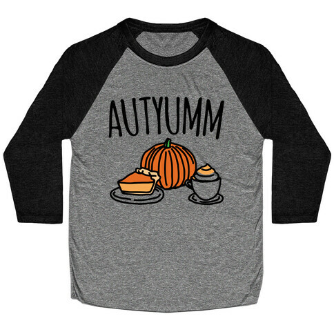 Autyumm Autumn Foods Parody Baseball Tee