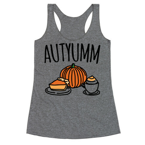 Autyumm Autumn Foods Parody Racerback Tank Top