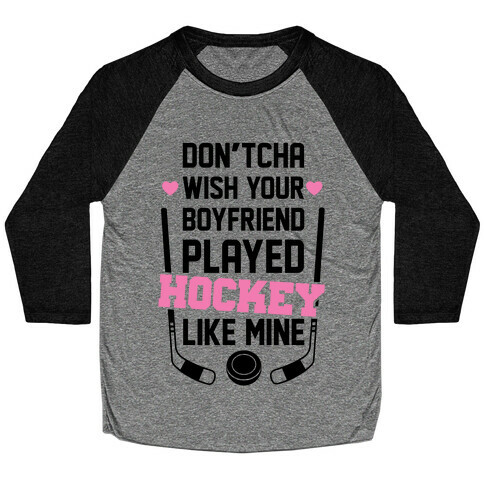 Hockey Boyfriend Baseball Tee