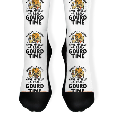 Tonight I'm Gonna Have Myself a Real Gourd Time Sock