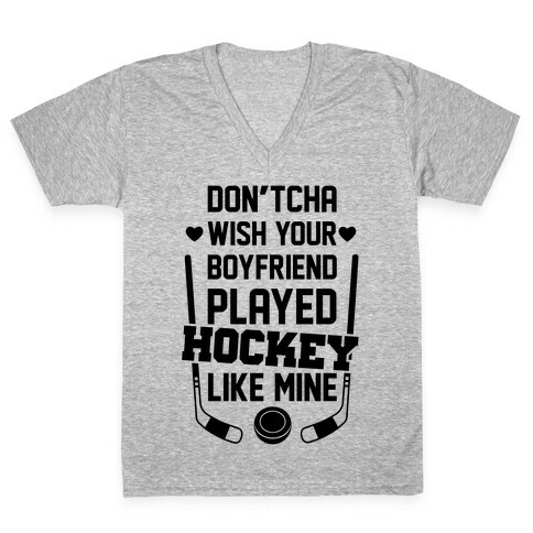 Hockey Boyfriend V-Neck Tee Shirt