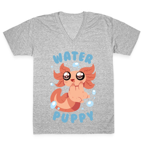 Water Puppy Axolotl V-Neck Tee Shirt