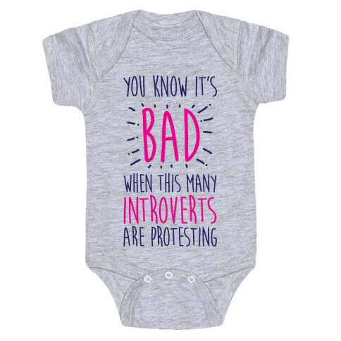 Protesting Introverts  Baby One-Piece