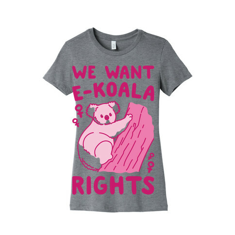 We Want E-koala Rights Koala Parody Womens T-Shirt