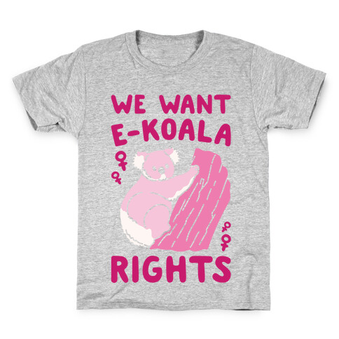 We Want E-koala Rights Koala Parody White Print Kids T-Shirt