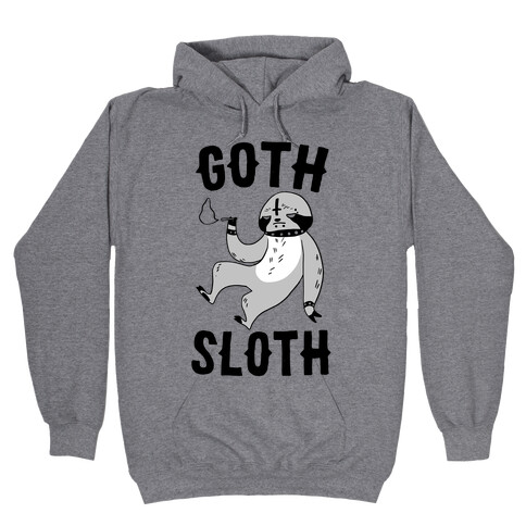 Goth Sloth Hooded Sweatshirt