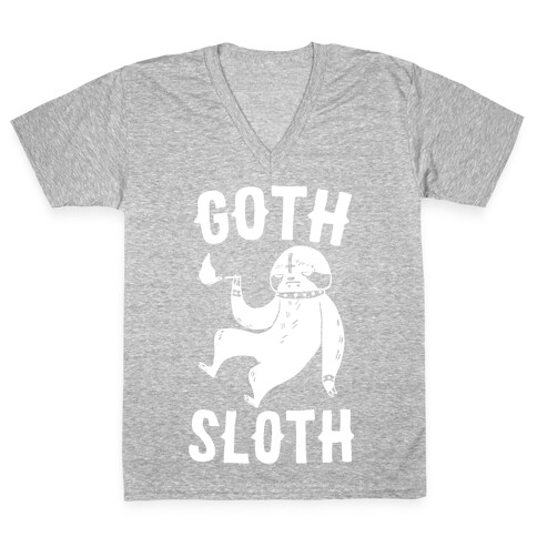 Goth Sloth V-Neck Tee Shirt
