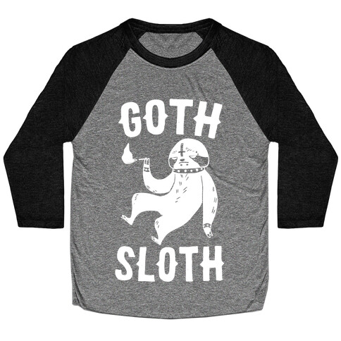 Goth Sloth Baseball Tee