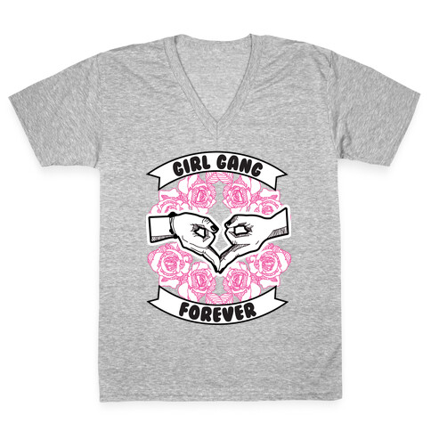 Girl Gang Forever V-Neck Tee Shirt