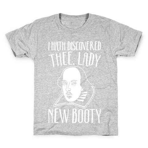 Shakespeare Miss New Booty Parody White Print Kids T-Shirt