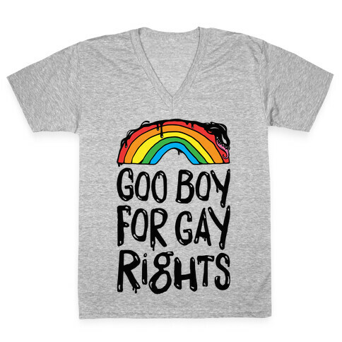 Goo Boy For Gay Rights Venom Parody V-Neck Tee Shirt