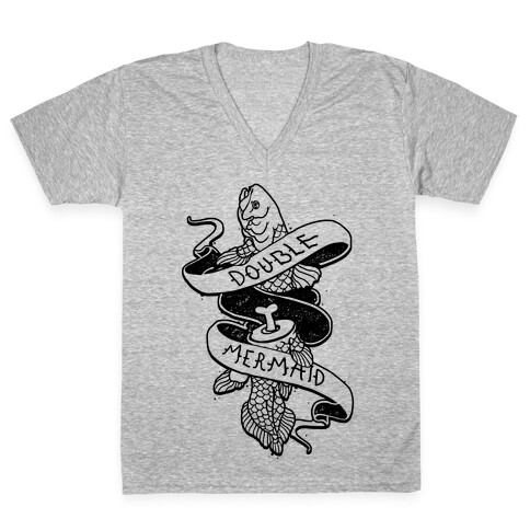 Double Mermaid V-Neck Tee Shirt