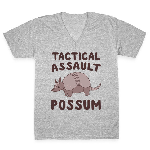 Tactical Assault Possum - Armadillo V-Neck Tee Shirt