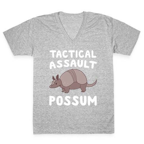 Tactical Assault Possum - Armadillo V-Neck Tee Shirt