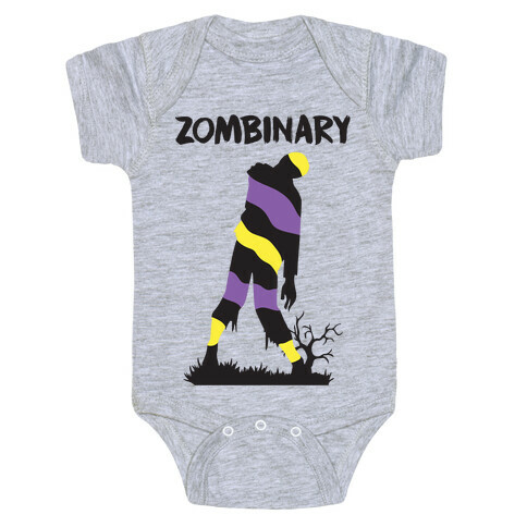Zombinary Nonbinary Zombie Baby One-Piece