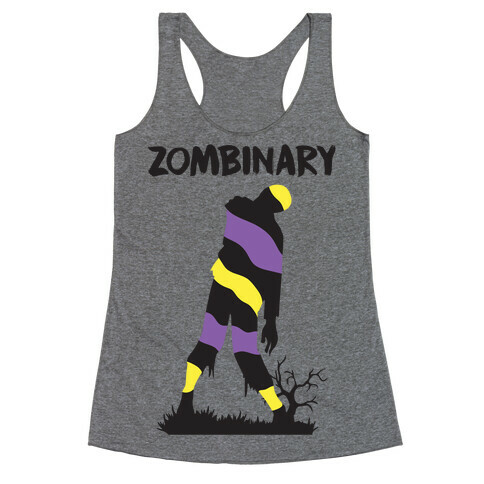 Zombinary Nonbinary Zombie Racerback Tank Top