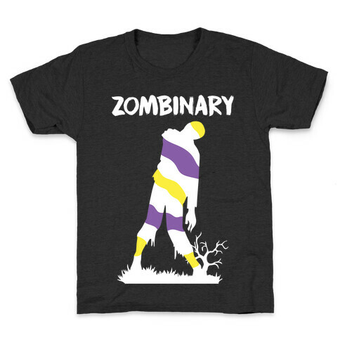 Zombinary Nonbinary Zombie Kids T-Shirt
