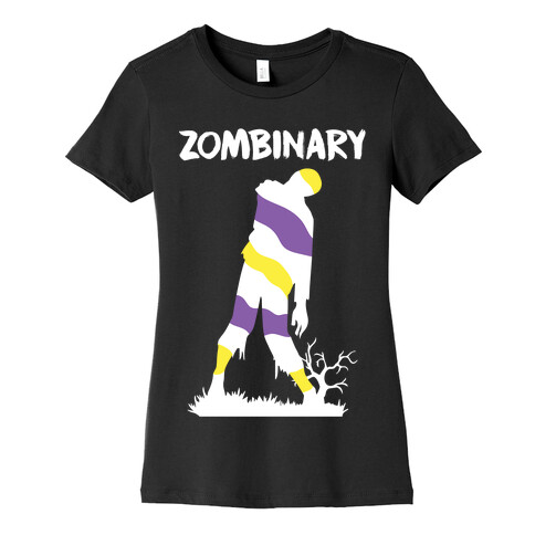 Zombinary Nonbinary Zombie Womens T-Shirt