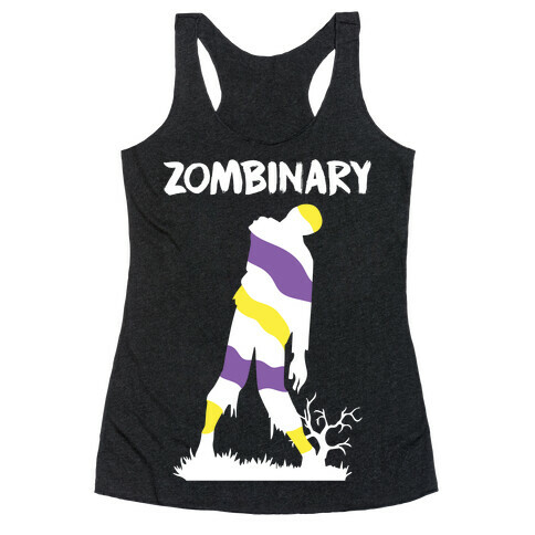 Zombinary Nonbinary Zombie Racerback Tank Top