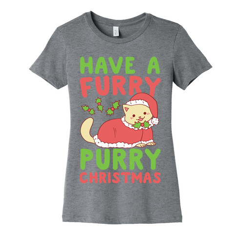 Have a Furry, Purry Christmas  Womens T-Shirt