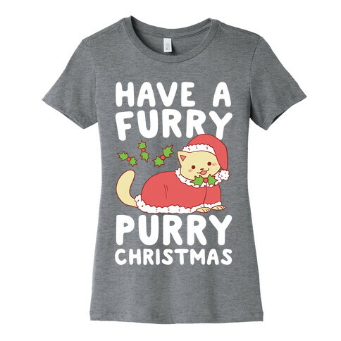 Have a Furry, Purry Christmas  Womens T-Shirt