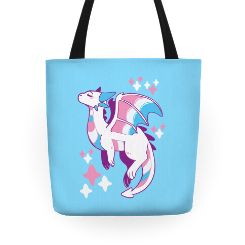 Trans Pride Dragon Tote