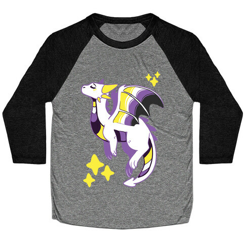 Non-Binary Pride Dragon Baseball Tee