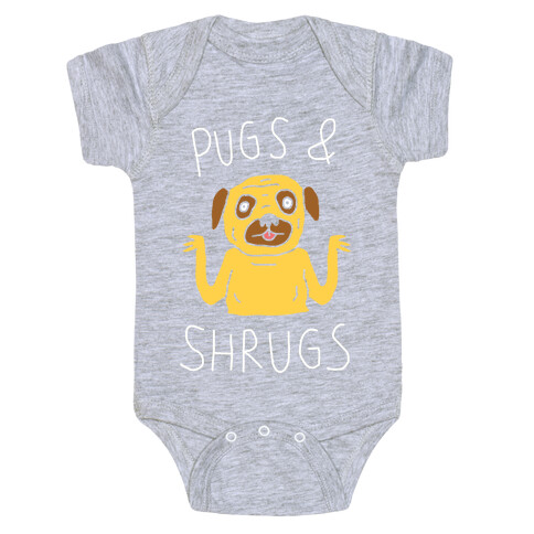 Pugs And Shrugs Dog Baby One-Piece