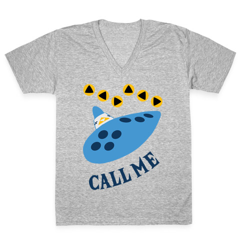 Call Me Zelda Ocarina V-Neck Tee Shirt