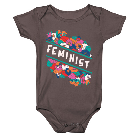 Feminist Floral Baby One-Piece