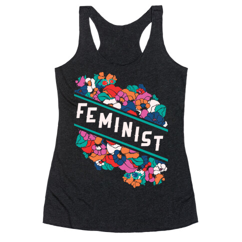 Feminist Floral Racerback Tank Top