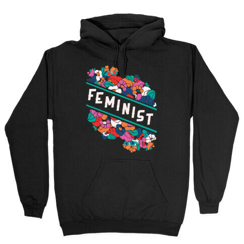 Feminist Floral Hooded Sweatshirt