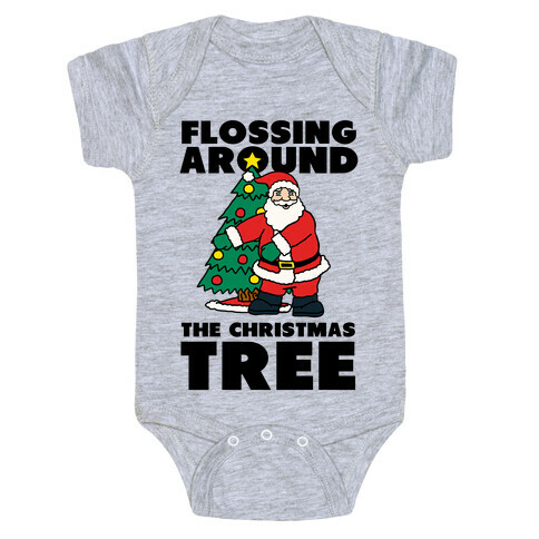 Flossing Around the Christmas Tree Baby One-Piece