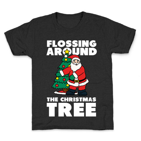 Flossing Around the Christmas Tree Kids T-Shirt