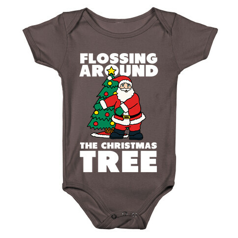 Flossing Around the Christmas Tree Baby One-Piece