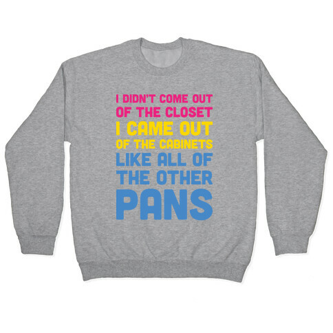 I Didn't Come Out Of The Closet (Pansexual) Pullover